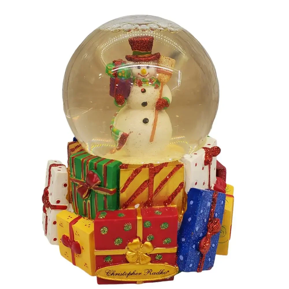 Christopher Radko Musical Snow Globe Snowman Vintage Christopher Radko Christmas
